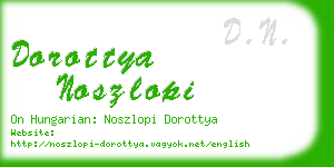 dorottya noszlopi business card